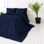 Bedding Set „Dark Blue Stripes“. Patterned bedding sets, 140x200 cm, 150x200 cm, 160x200 cm, 180x200 cm, 200x200 cm, 200x220 cm. Elevate your bedroom with this dark blue bedding set, accented by a chic stripe design. Bedding Set „Dark Blue Stripes“. Patterned bedding sets, 140x200 cm, 150x200 cm, 160x200 cm, 180x200 cm, 200x200 cm, 200x220 cm. Elevate your bedroom with this dark blue bedding set, accented by a chic stripe design.