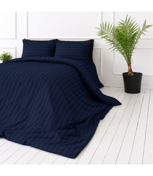 Bedding Set „Dark Blue Stripes“. Hotel bedding sets
