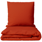 Bedding Set „Dry Tomato“. Bedding sets 155x200, 140x200 cm, 150x200 cm, 160x200 cm, 180x200 cm, 200x200 cm, 200x220 cm, 220x240 cm. Solid dried-tomato-coloured bedding set with a pattern-free design.