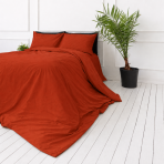 Bedding Set „Dry Tomato“. Bedding sets 155x200, 140x200 cm, 150x200 cm, 160x200 cm, 180x200 cm, 200x200 cm, 200x220 cm, 220x240 cm. Warm terracotta and dried tomato tone bedding set.