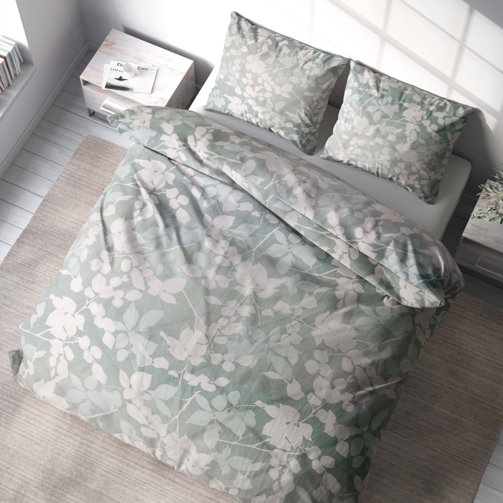 Bedding Set „Emerald Boughs“. Bedding sets with plants, 160x200 cm, 220x240 cm