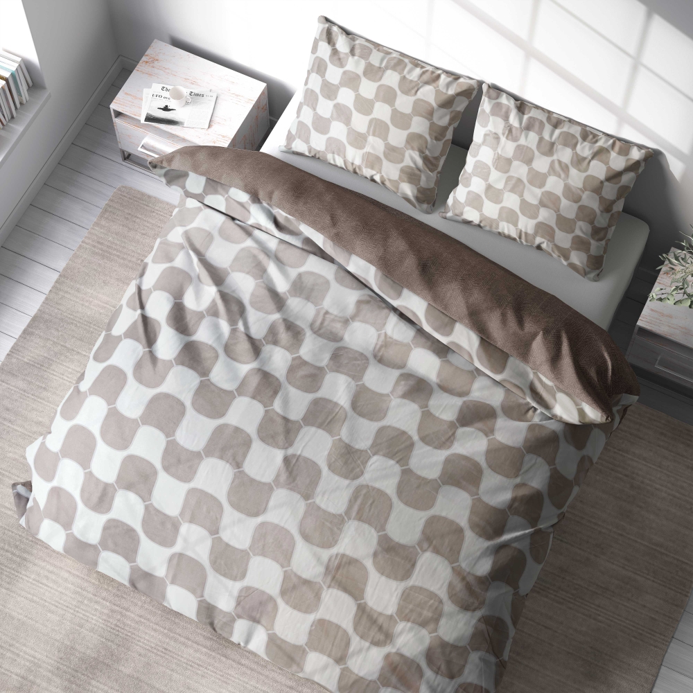 Bedding Set „Exam“. Brown bedding sets, 160x200 cm