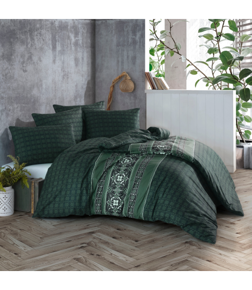 Bedding Set „Flavio Green“. Cotton bedding sets