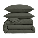 Bedding Set „Forest“. Bedding sets 155x200, 140x200 cm, 150x200 cm, 160x200 cm, 180x200 cm, 200x200 cm, 200x220 cm, 220x240 cm. Dark olive green bedding set with a grey undertone.