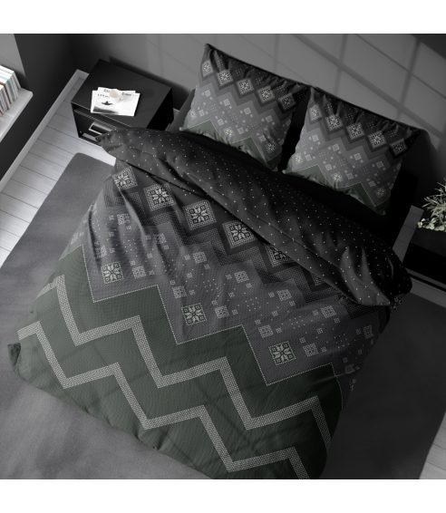 Bedding Set „Freya Olive“. Cotton bedding sets