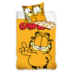 Bedding Set „Garfield“. Kids bedding, 140x200 cm. Orange garfield-themed bedding with large garfield design.