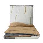 Bedding Set „Cascade“. Brown bedding sets, 140x200 cm, 150x200 cm. Modern bedding set with geometric patterns