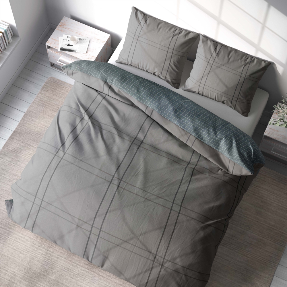 Bedding Set „Gigagrid“. Microfiber bedding sets, 160x200 cm, 180x200 cm
