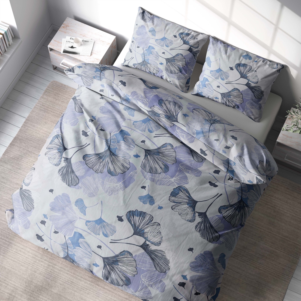 Bedding Set „Ginko“. Bedding sets 135x200, 140x200 cm, 150x200 cm, 160x200 cm, 180x200 cm, 200x200 cm, 200x220 cm