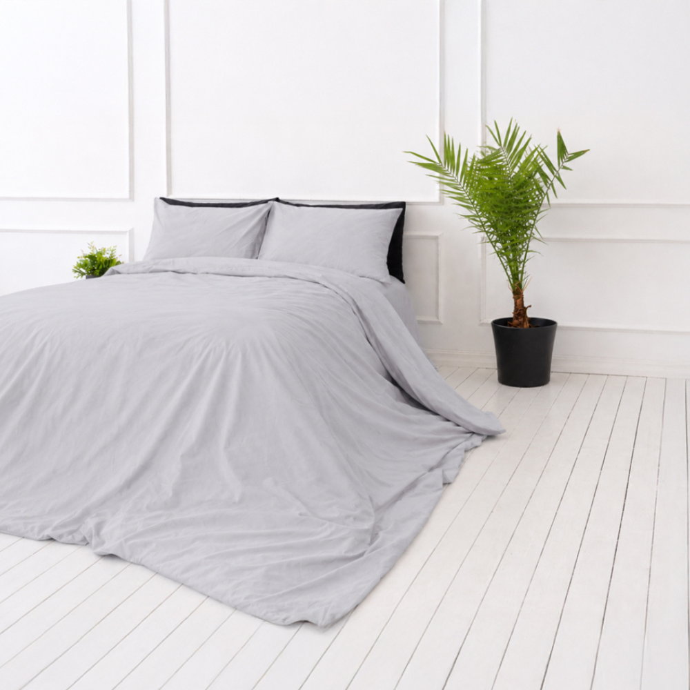 Bedding Set „Gray morn“. Bedding sets 155x200, 140x200 cm, 150x200 cm, 160x200 cm, 180x200 cm, 200x200 cm, 200x220 cm, 220x240 cm