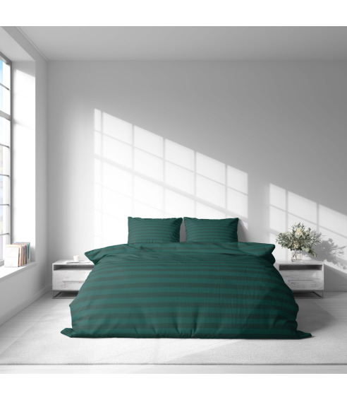 Bedding Set „Green Stripes“. Hotel bedding sets