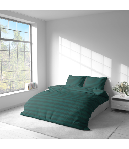 Bedding Set „Green Stripes“. Hotel bedding sets