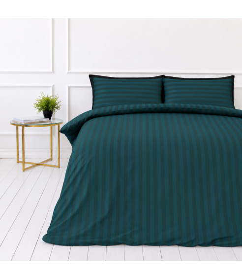 Bedding Set „Green Stripes“. Hotel bedding sets