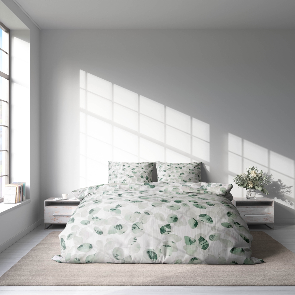 Bedding Set „Greenery“. Bedding sets with plants, 140x200 cm