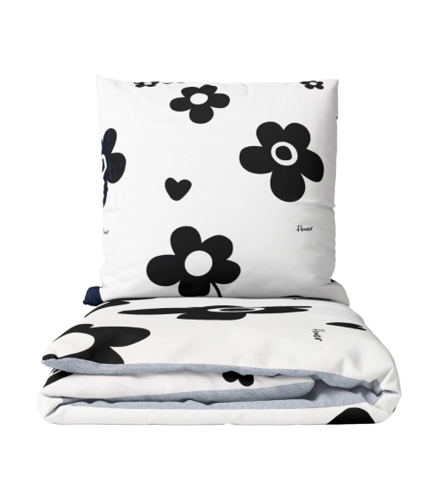 Bedding Set „Black Flowers“. Bedding sets 140x200