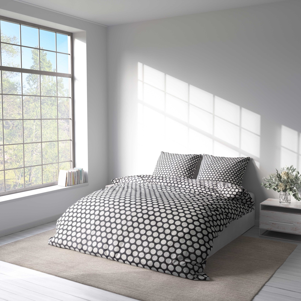 Bedding Set „Grey Ripple“. Gray bedding sets, 140x200 cm, 200x200 cm, 200x220 cm, 220x240 cm