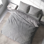 Bedding Set „Grey Ripple“. Gray bedding sets, 140x200 cm, 200x200 cm, 200x220 cm, 220x240 cm