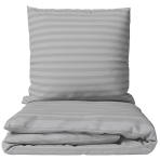 Bedding Set „Grey Stripes“. Bedding sets 135x200, 140x200 cm, 150x200 cm, 160x200 cm, 180x200 cm, 200x200 cm, 200x220 cm. Grey bedding set featuring a subtle stripes pattern for a contemporary and sleek look in your bedroom.