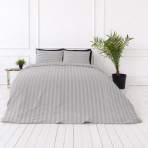 Bedding Set „Grey Stripes“. Bedding sets 135x200, 140x200 cm, 150x200 cm, 160x200 cm, 180x200 cm, 200x200 cm, 200x220 cm. Bedding set in a soft grey color with a classic stripes pattern, perfect for a sophisticated and cozy bedroom. Bedding Set „Grey Stripes“. Bedding sets 135x200, 140x200 cm, 150x200 cm, 160x200 cm, 180x200 cm, 200x200 cm, 200x220 cm. Bedding set in a soft grey color with a classic stripes pattern, perfect for a sophisticated and cozy bedroom.