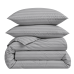 Bedding Set „Grey Stripes“. Bedding sets 135x200, 140x200 cm, 150x200 cm, 160x200 cm, 180x200 cm, 200x200 cm, 200x220 cm. Grey bedding set featuring a subtle stripes pattern for a contemporary and sleek look in your bedroom.