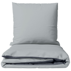 Bedding Set „Harbor Graphite“. Bedding sets 155x200, 140x200 cm, 150x200 cm, 160x200 cm, 180x200 cm, 200x200 cm, 200x220 cm, 220x240 cm. Light gray bedding set with a dark gray reverse side of the duvet cover.