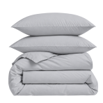 Bedding Set „Harbor“. Bedding sets 155x200, 140x200 cm, 150x200 cm, 160x200 cm, 200x200 cm, 200x220 cm, 220x240 cm. Light grey bedding set offering a sleek, minimalist design for a contemporary bedroom.