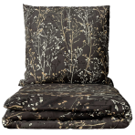 Bedding Set „Hidden Branches“. Bedding sets 155x200, 140x200 cm, 150x200 cm, 160x200 cm, 180x200 cm, 200x200 cm, 200x220 cm. Dark bedding set with branch and leaf pattern.