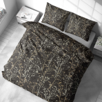 Bedding Set „Hidden Branches“. Bedding sets 155x200, 140x200 cm, 150x200 cm, 160x200 cm, 180x200 cm, 200x200 cm, 200x220 cm. Elegant dark-toned bedding set with branch pattern.