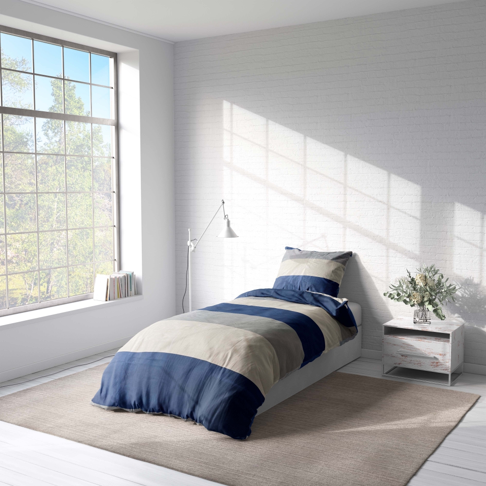 Single bedding set „Horizon“. Microfiber bedding sets, 140x200 cm