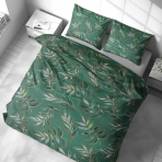 Bedding Set „Jade Leaves“. Bedding sets 155x200, 140x200 cm, 150x200 cm, 160x200 cm, 180x200 cm, 200x200 cm, 200x220 cm, 220x240 cm