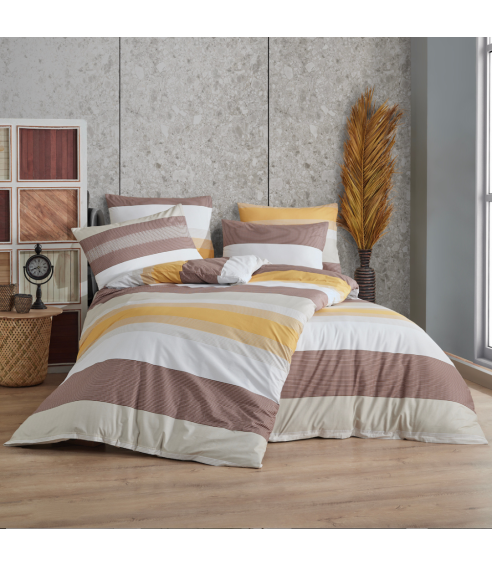 Bedding Set „Jerry Orange“. Cotton bedding sets