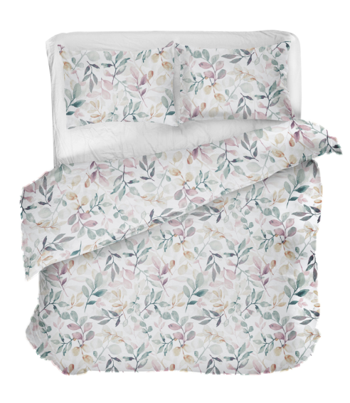 Bedding Set „Leaves Pastel“. Cotton bedding sets