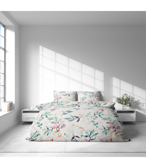 Bedding Set „Leaves Pastel“. Cotton bedding sets