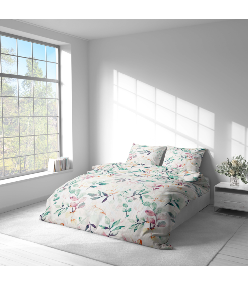 Bedding Set „Leaves Pastel“. Cotton bedding sets