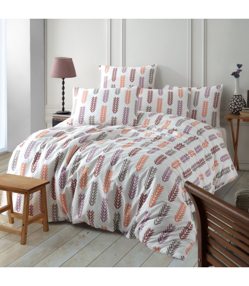 Bedding Set „Lesley Orange“. Cotton bedding sets