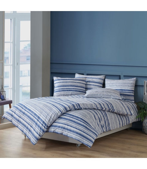 Bedding Set „Linie blue“. Cotton bedding sets
