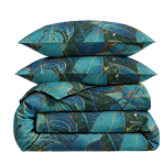 Bedding Set „Luminare“. Bedding sets 155x200, 140x200 cm, 150x200 cm, 160x200 cm, 180x200 cm, 200x200 cm, 200x220 cm, 220x240 cm. Dark green bedding set with tropical leaf pattern. Bedding Set „Luminare“. Bedding sets 155x200, 140x200 cm, 150x200 cm, 160x200 cm, 180x200 cm, 200x200 cm, 200x220 cm, 220x240 cm. Dark green bedding set with tropical leaf pattern.