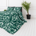 Bedding Set „Lush Green“. Bedding sets 155x200, 140x200 cm, 150x200 cm, 160x200 cm, 180x200 cm, 200x200 cm, 200x220 cm, 220x240 cm. The combination of green and white creates an impression of cleanliness and freshness, while the floral pattern adds a touch of playfulness. Bedding Set „Lush Green“. Bedding sets 155x200, 140x200 cm, 150x200 cm, 160x200 cm, 180x200 cm, 200x200 cm, 200x220 cm, 220x240 cm. The combination of green and white creates an impression of cleanliness and freshness, while the floral pattern adds a touch of playfulness.