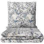 Bedding Set „Marmoreal“. Gray bedding sets, 140x200 cm, 200x200 cm, 200x220 cm. Light bedding set with a grey-blue abstract floral pattern.