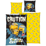 Bedding Set „Minions“. Kids bedding, 135x200 cm. Yellow minions bedding design with small repeating minion eye motifs