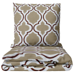 Bedding Set „Moroccan Beige“. Beige bedding sets, 140x200 cm, 150x200 cm, 160x200 cm, 180x200 cm, 200x200 cm, 200x220 cm, 220x240 cm. Sand colored bedding set with a brown moroccan geometric pattern Bedding Set „Moroccan Beige“. Beige bedding sets, 140x200 cm, 150x200 cm, 160x200 cm, 180x200 cm, 200x200 cm, 200x220 cm, 220x240 cm. Sand colored bedding set with a brown moroccan geometric pattern