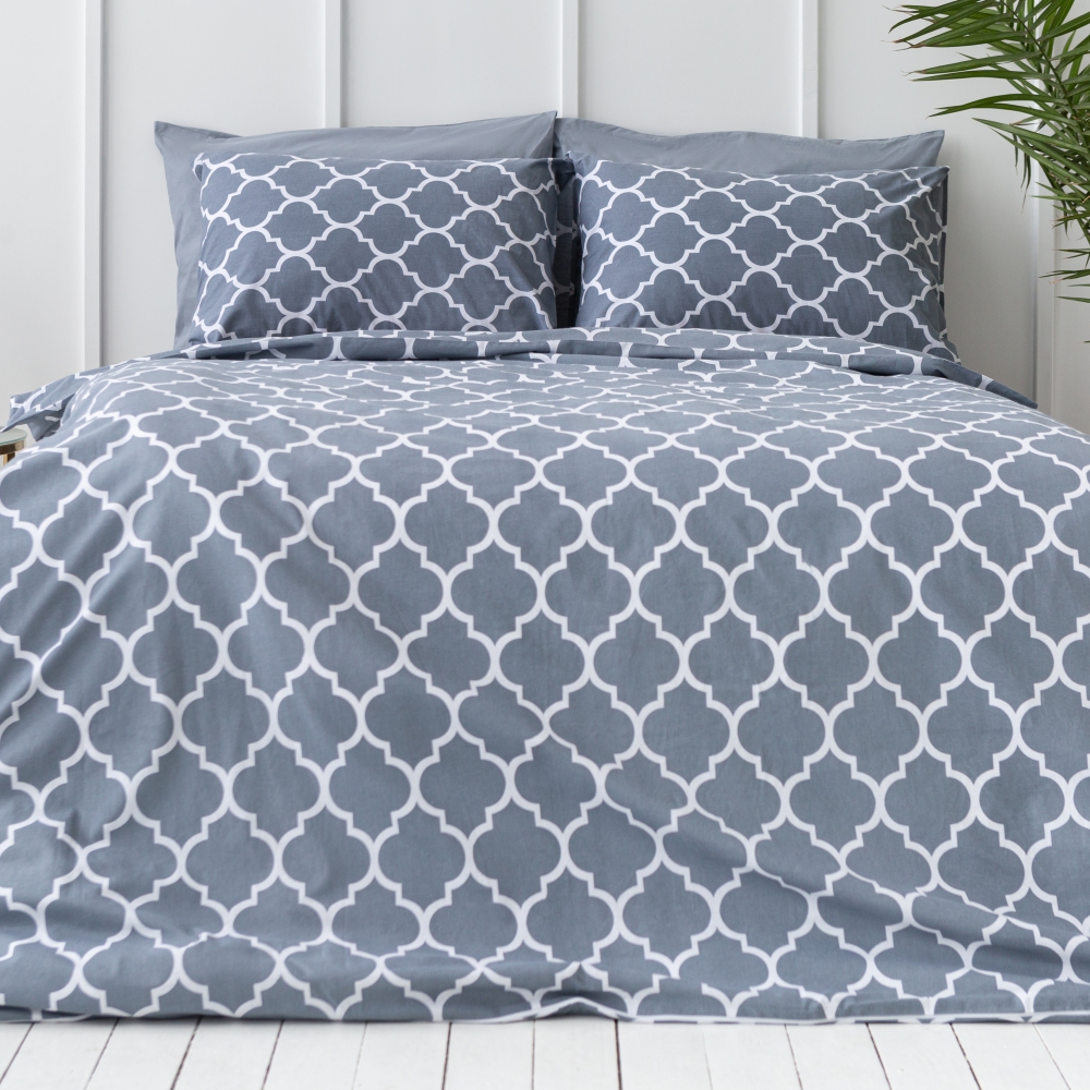 Bedding Set „Morocco grey cotton“. Bedding sets 140x200, 140x200 cm, 200x200 cm
