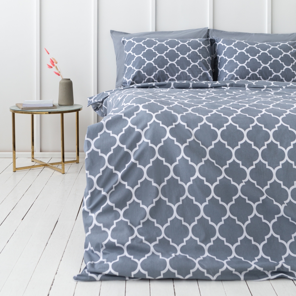 Bedding Set „Morocco grey cotton“. Bedding sets 140x200, 140x200 cm, 200x200 cm