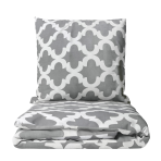 Bedding Set „Morocco grey“. Patterned bedding sets, 140x200 cm, 150x200 cm, 160x200 cm