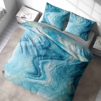 Bedding Set „Mystic“. Blue bedding sets, 140x200 cm, 150x200 cm, 160x200 cm, 180x200 cm