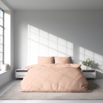Bedding Set „Coral“. Bedding sets 155x200, 140x200 cm, 200x200 cm, 200x220 cm, 220x240 cm. Soft coral-colored bedding set for a tranquil bedroom ambiance.