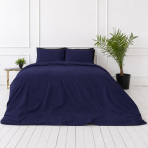 Bedding Set „Navy“. Bedding sets 155x200, 140x200 cm, 150x200 cm, 160x200 cm, 180x200 cm, 200x200 cm, 200x220 cm, 220x240 cm. Stylish dark blue bedding set, elevating your bedroom with sophistication.
