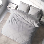 Bedding Set „Nimbus“. Gray bedding sets, 140x200 cm, 200x200 cm, 200x220 cm. Soothing light grey bedding set, perfect for creating a serene and relaxing atmosphere in your sleeping space.