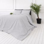 Bedding Set „Nimbus“. Gray bedding sets, 140x200 cm, 200x200 cm, 200x220 cm. Minimalist light grey bedding set, offering a serene and understated aesthetic to complement any decor style. Bedding Set „Nimbus“. Gray bedding sets, 140x200 cm, 200x200 cm, 200x220 cm. Minimalist light grey bedding set, offering a serene and understated aesthetic to complement any decor style.