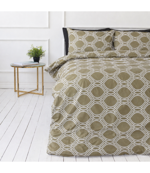 Bedding Set „Olive Orbit“. Cotton bedding sets